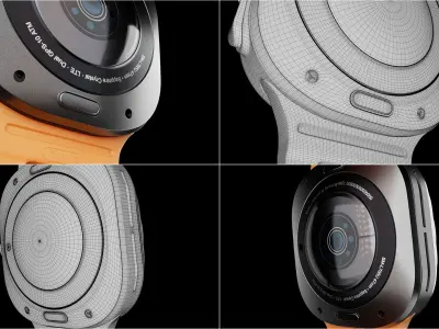 Ultra Smartwatch Low-poly 3D model