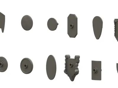 TwindBricks3D - Minifigures Shield Pack 1 3D print model