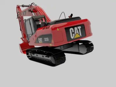 Excavator caterpillar 323d Free 3D model