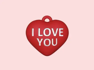 Cute Heart Keychains 3D print model