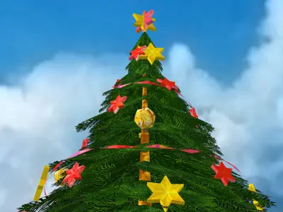 Christmas tree Low-poly 3D model