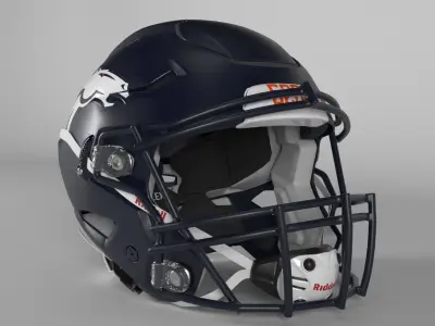 DENVER BRONCOS Helmet Football AFC WEST PBR updated 2025 3D model