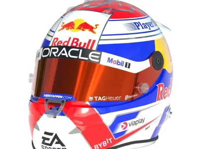 F1 Verstappen Helmet 2024 3D model