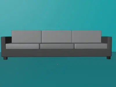 Couch sofa Low-poly 3D model