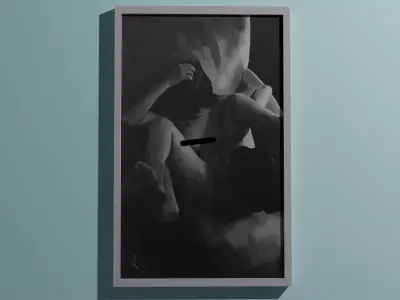 Painting - original Kiss of Eros Low-poly 3D model