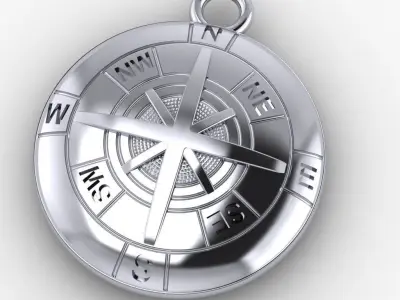 Compass pendant Free 3D model