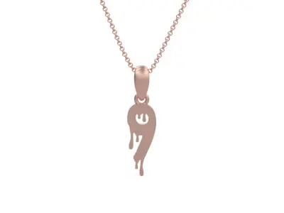 Model 1242 9 Bloody Terror Initial Number Pendant 3D print model