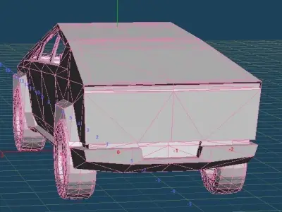 Tesla Cybertruck 2022 Low-poly 3D model