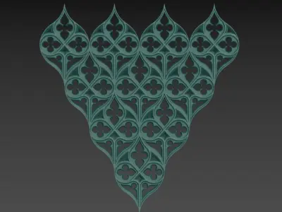 Seamless Gothic pattern 3 3D print model