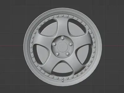 Meister S1 - 3 Piece Wheels - Game Ready Low-poly 3D model