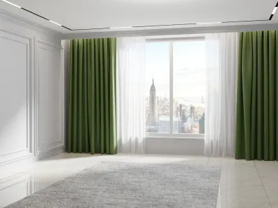 Luxury Curtains Assets SET 1 Low-poly 3D model