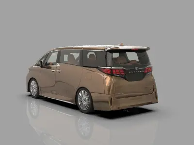 Toyota Alphard Vellfire 2023 HQ interior 3D model