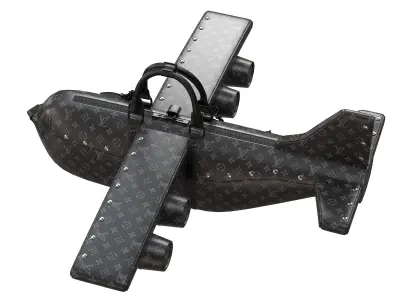 Louis Vuitton LV Airplane Black Bag by Virgil Abloh Low-poly 3D model