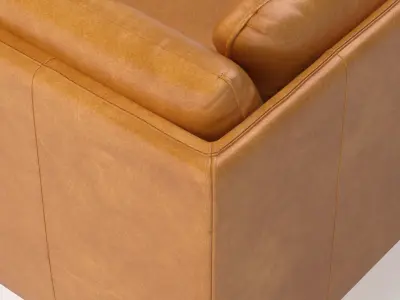 Wells Leather Chair Crate and Barrel 3D model