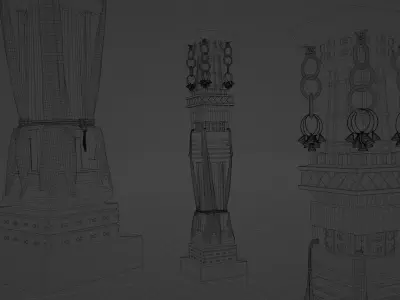 Indian style Piller 3D model