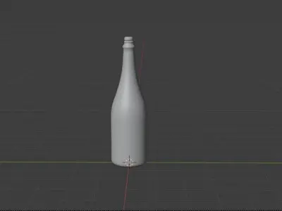 Champagne bottle Free low-poly 3D model