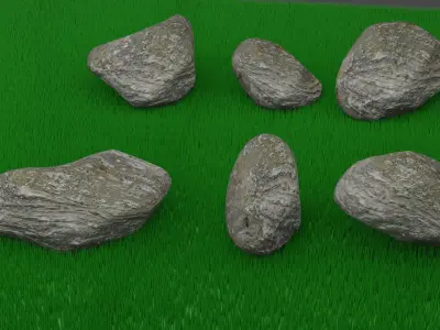 Rock 3D model with 2k textures  Free low-poly 3D model