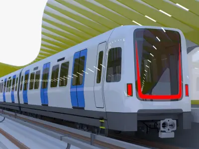 Stockholm metro station III 3D model