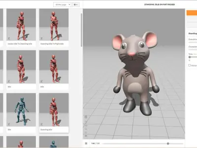 High-Quality 3D Cute Rat - Animated for Games  Low-poly 3D model