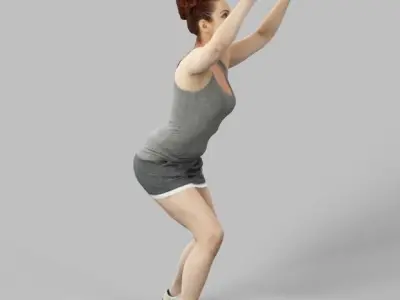 5x SPORT MAN WOMAN PEOPLE VOL02 SCANNED 3D Model Pack