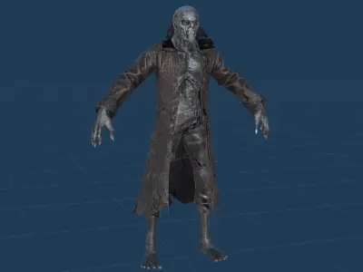 SuperZombie2 for pack Low-poly 3D model