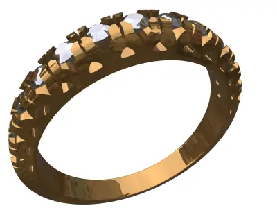 Diamond Ali Ring 3D Model VR Low-poly 3D model