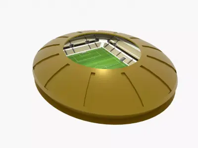 Football Stadium Low-poly 3D model