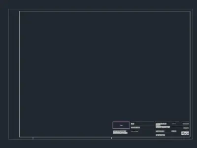 Dynamic AutoCAD Layout Block with Adjustable Sizes - A4 to A0 3D model
