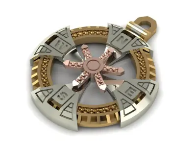 Compass pendant-DIJE BRUJULA REF BRU 004 3D model