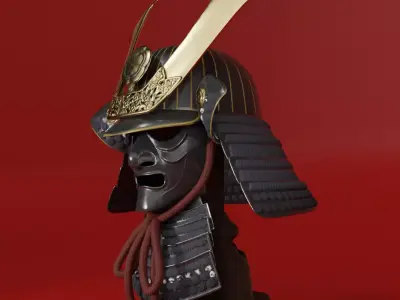 Samurai helmet Kabuto Model Low-poly 3D model