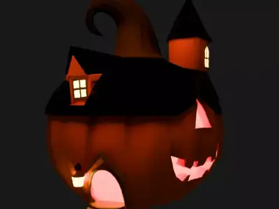 Halloween Pumpkin house 3D model