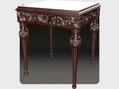 Carved coffee table for cnc 1 3D model