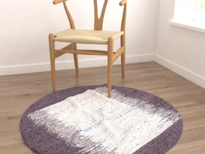 Round Rug Set 237 3D model