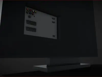 Generic Plasma TV Low-poly 3D model