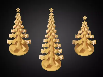 Stylized Christmas Tree Set 07 3D print model