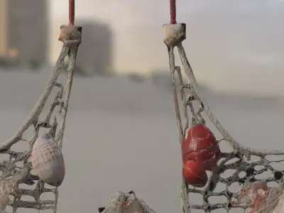 Seashell Hammock Ornament Low-poly 3D model