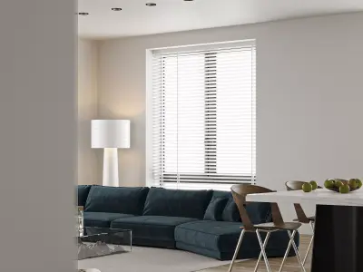 Modern living room dining room interior scenes 526 3D model