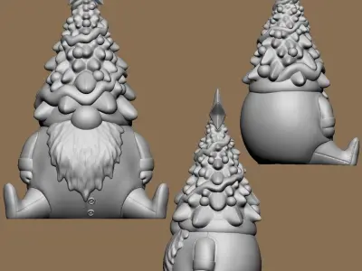 Christmas Gonks 3D print model
