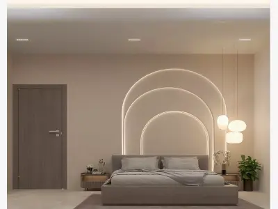Bedroom Boho Bedroom Design 3D model