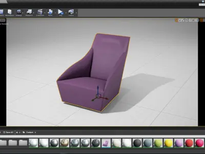 Molteni and C Doda Chair UE4 Low-poly 3D model
