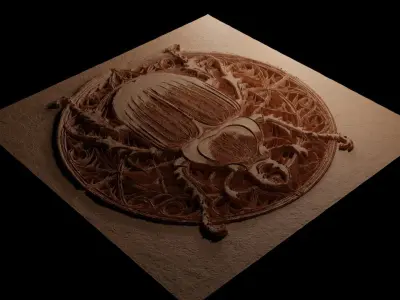 Beetle CNC 3d Print High Relief Sand Casting 3D print model