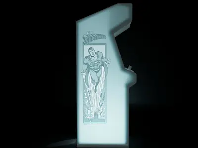 Superman Arcade Cabinet with Lithophane 3D print model