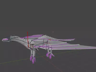 Pythian Dragon Base Pack Low-poly 3D model