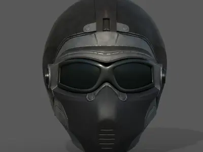 Helmet scifi military soldier armor develop fantasy  Low-poly 3D model