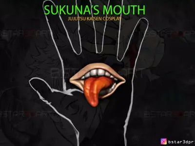 Sukuna mouth - Jujutsu Kaisen Cosplay - Halloween Cosplay Hand  3D print model