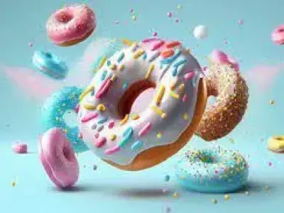 Donut with sprinkles 3D model