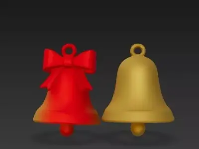 3D Printed Christmas Bells  Simple Holiday Decoration 3D print model