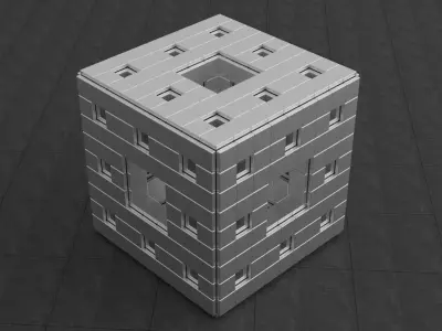 Sci fi Cube Free 3D print model