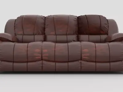 Three seater sofa Low-poly 3D model