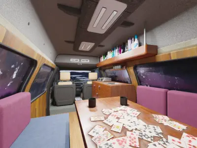 Adventure-Ready Off-Road Camper Van Low-poly 3D model